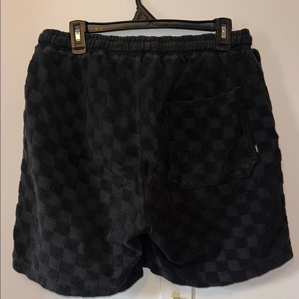Thrills Cotton Black Checkered Shorts - Picture 3 of 3
